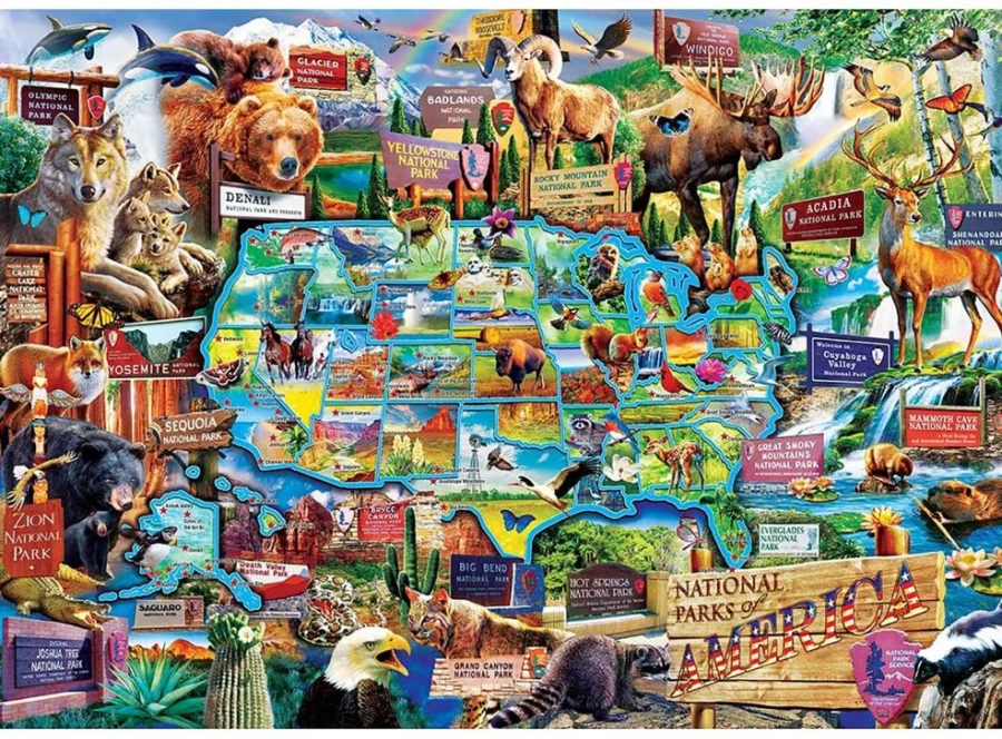 "Toynk National Parks of America 1000-Piece Jigsaw Puzzle for Adults – Scenic US Landscapes Puzzle"
