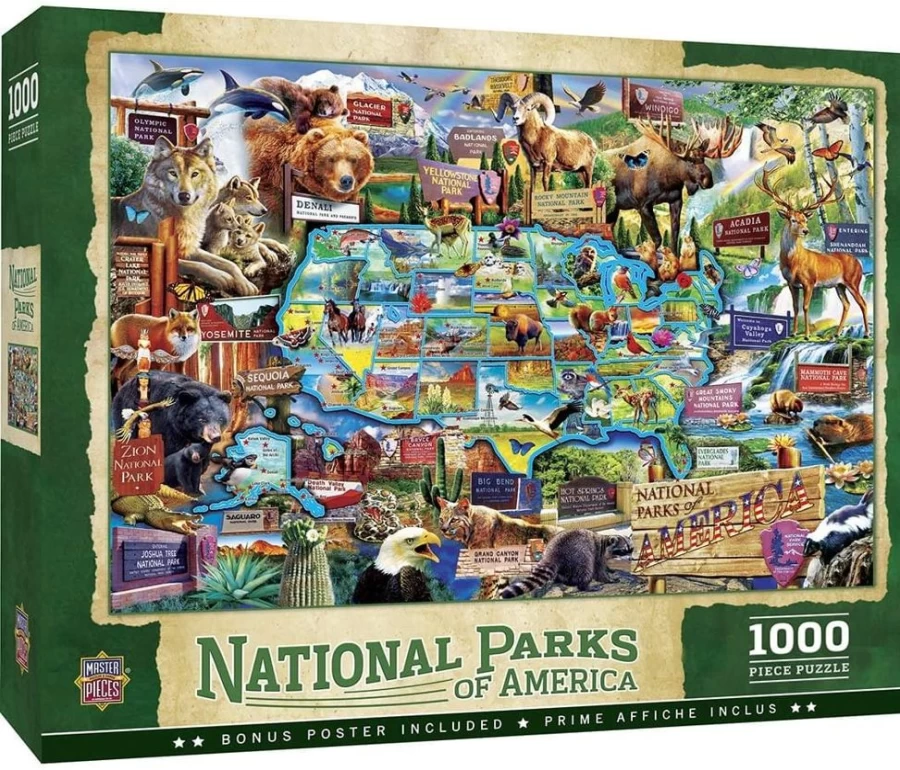 "Toynk National Parks of America 1000-Piece Jigsaw Puzzle for Adults – Scenic US Landscapes Puzzle"