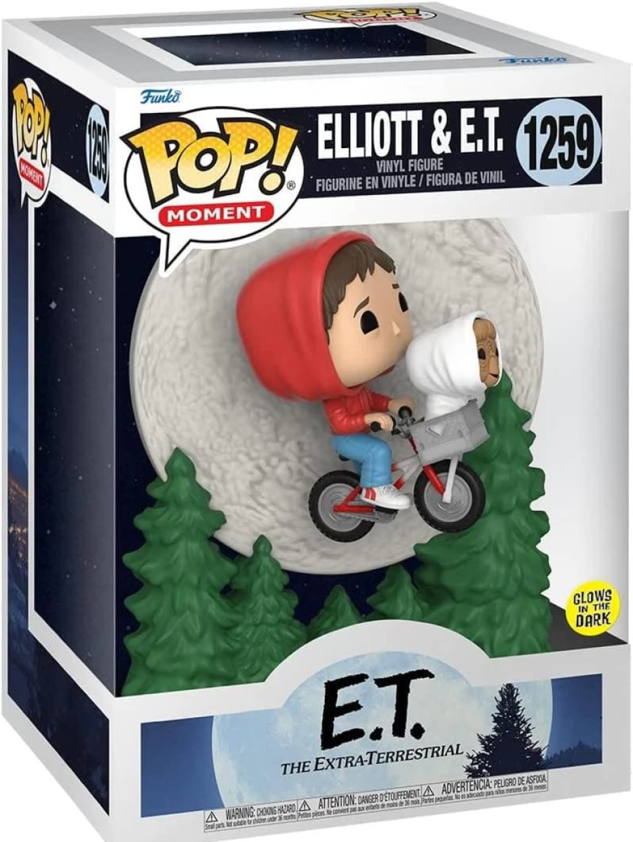 E.T. The Extra-Terrestrial Funko Pop Vinyl Figure - Elliot and E.T. Flying Toy by Toynk | Collectible Movie Character Gift