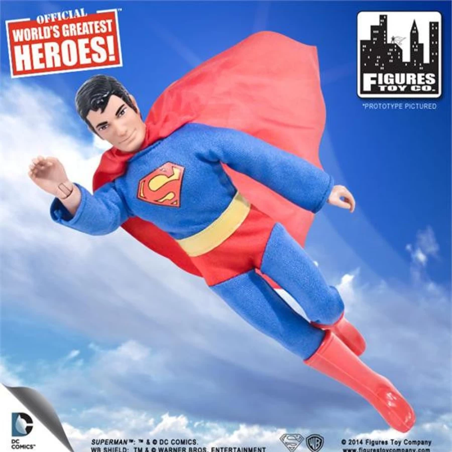 MeTV Figures Superman 8-Inch Retro Action Figure Collectible Toy