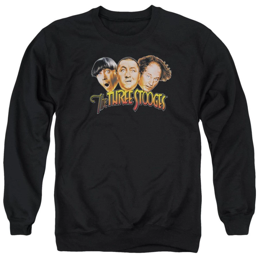 "MeTV Custom Classics Three Stooges Logo Unisex T-Shirt - Vintage Comedy TV Show Merchandise"