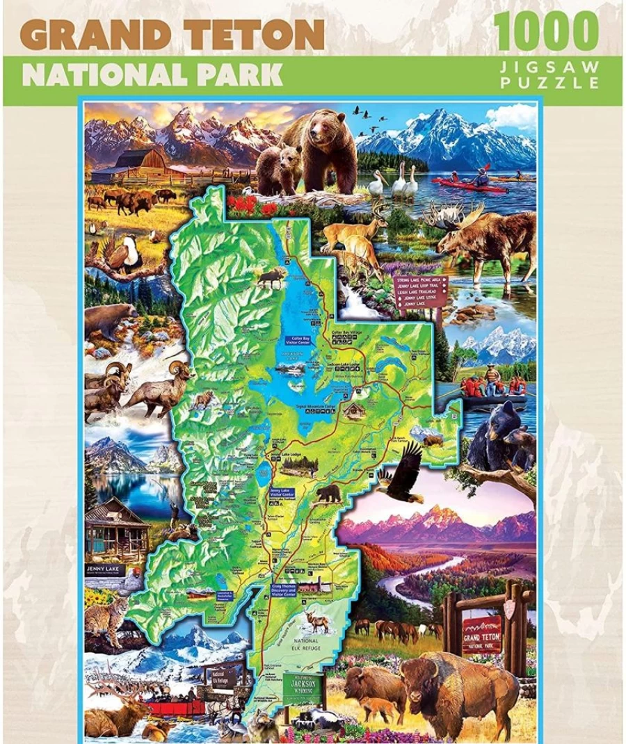 Toynk Grand Tetons National Park 1000-Piece Jigsaw Puzzle for Adults - Scenic Landscape Challenge