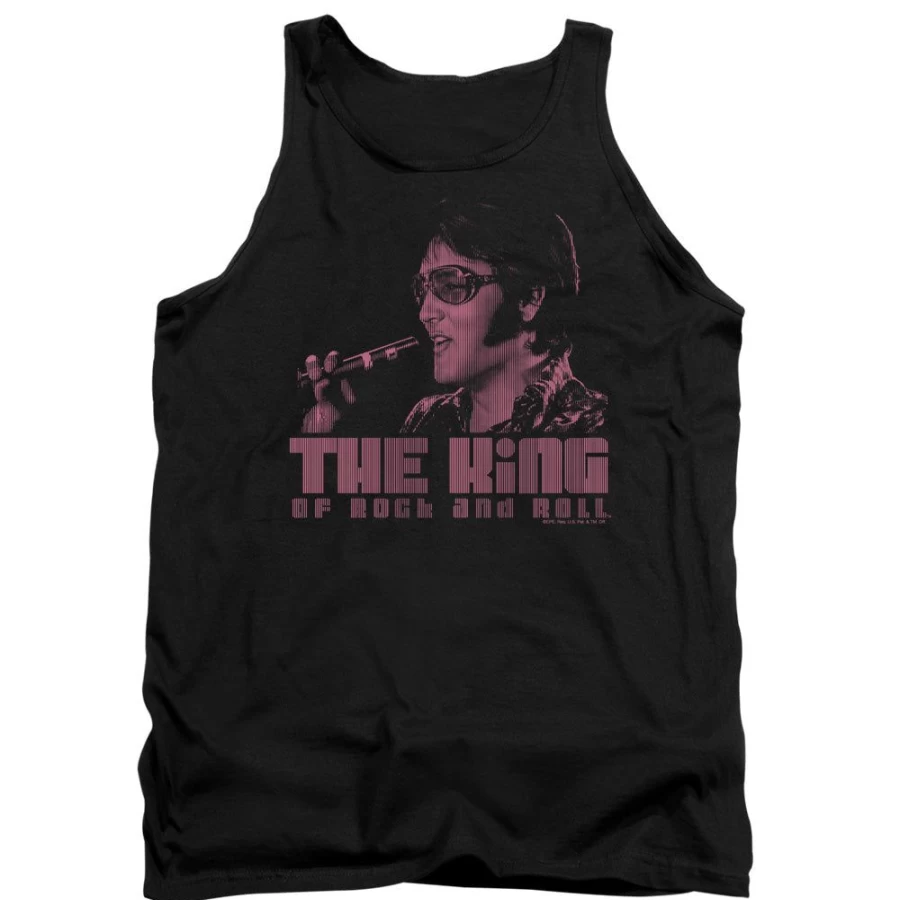 "MeTV Custom Classics Elvis - The King (Purple Lines) Unisex T-Shirt"