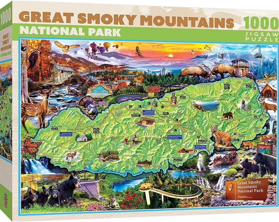 Toynk Great Smoky Mountains 1000-Piece Jigsaw Puzzle for Adults - Challenging Scenic Landscape Puzzle