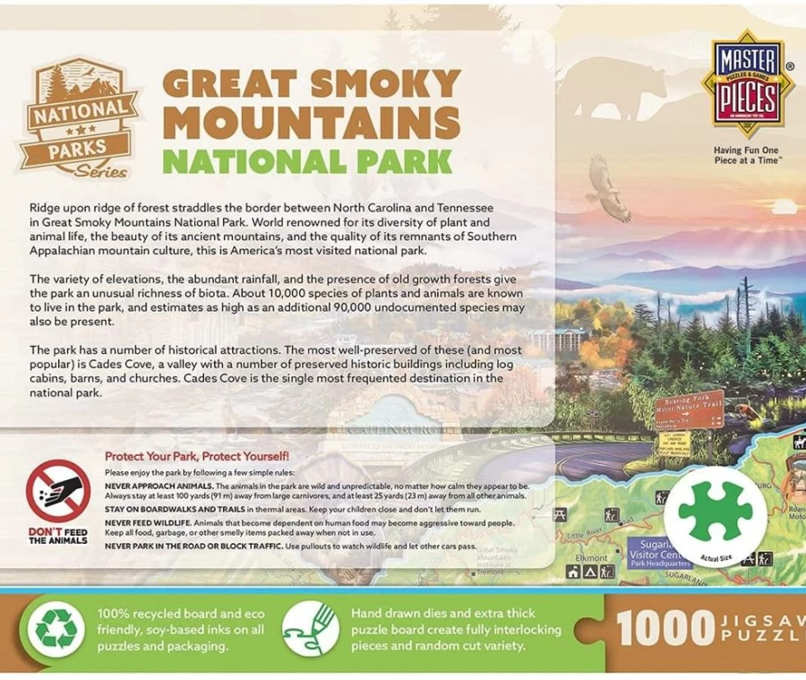 Toynk Great Smoky Mountains 1000-Piece Jigsaw Puzzle for Adults - Challenging Scenic Landscape Puzzle