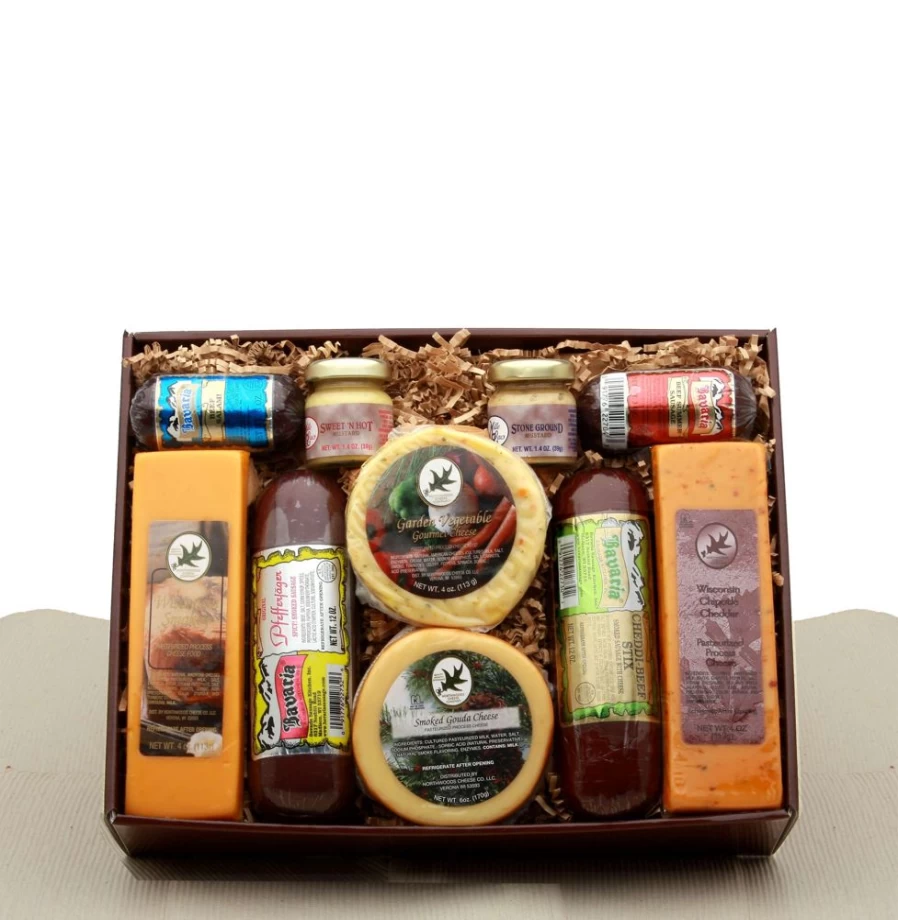 Premium GBDS Deluxe Gourmet Meat & Cheese Gift Basket - Artisan Charcuterie & Cheese Selection