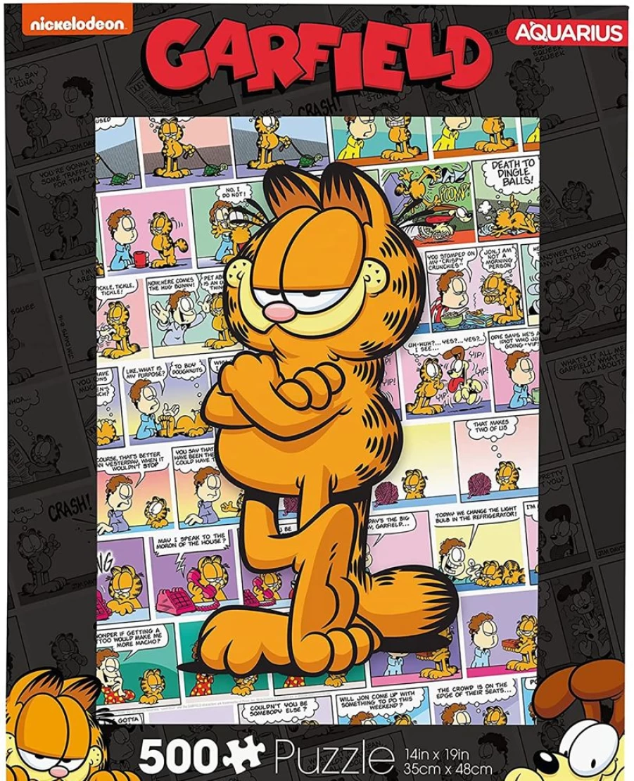 "Toynk Garfield 500-Piece Jigsaw Puzzle – Fun Cartoon Cat Puzzle for Adults & Kids"