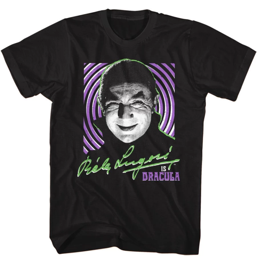 "MeTV Custom Brands Bela Lugosi Hypnotic T-Shirt - Unisex Vintage Horror Design"