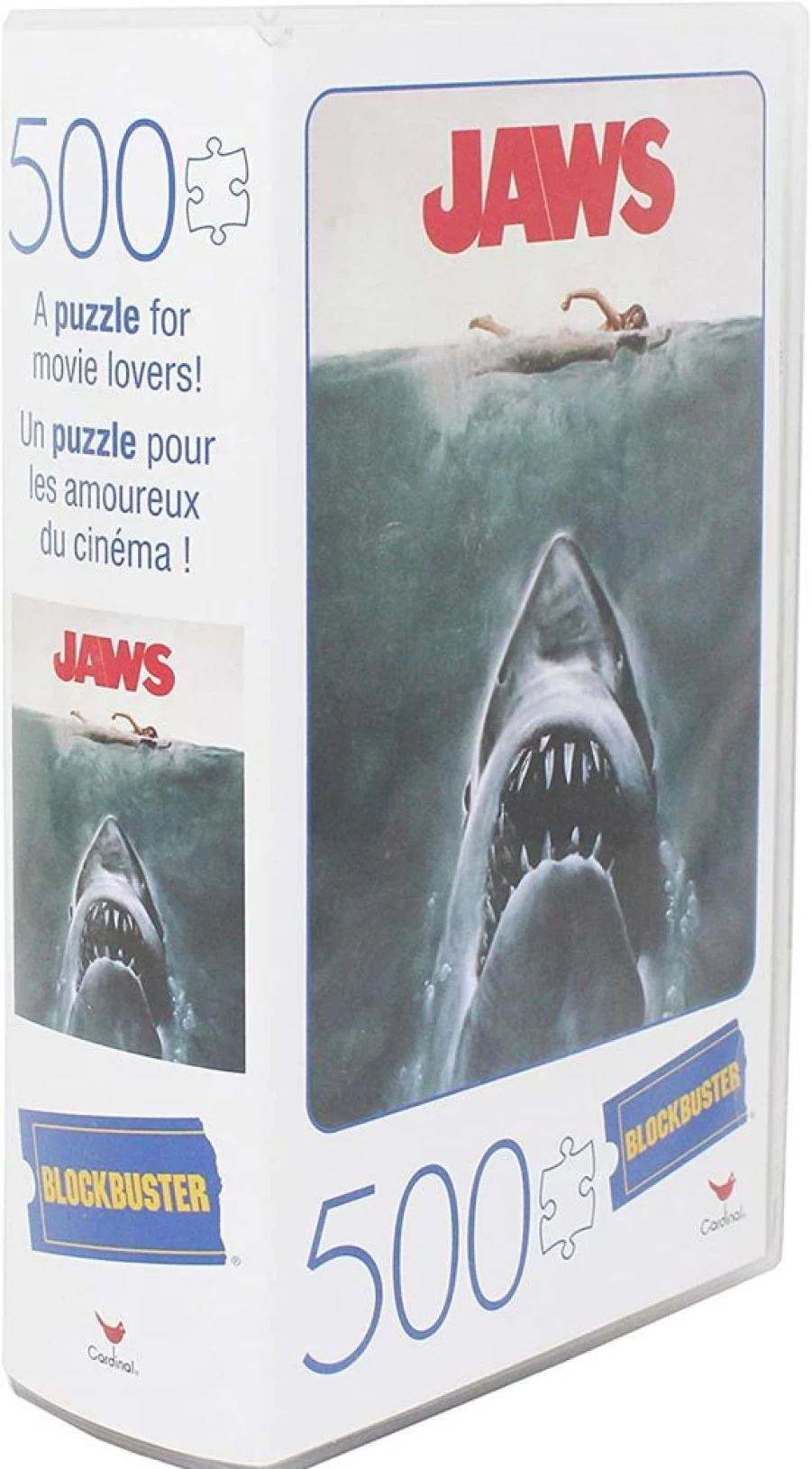 Toynk Jaws Movie 500-Piece Jigsaw Puzzle in Collectible VHS-Style Plastic Case