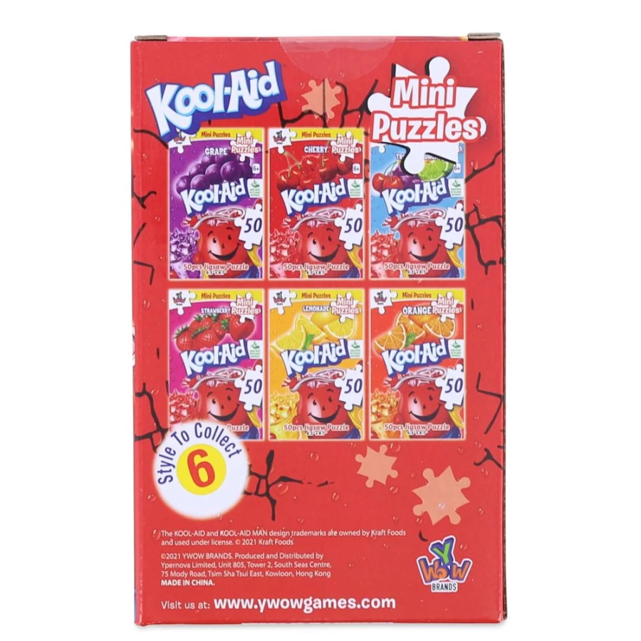 Toynk Kool-Aid Cherry Flavor 50-Piece Mini Jigsaw Puzzle for Kids & Collectors