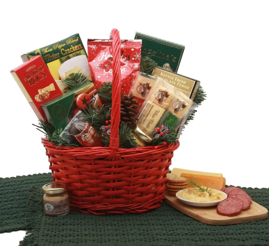 GBDS Holiday Snacker Gift Basket - Deluxe Assorted Treats Box for Christmas & Festive Seasons