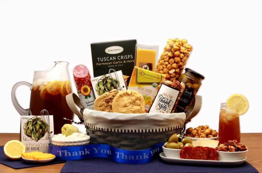 "GBDS Thank You Gift Basket - Thoughtful Appreciation Present with Gourmet Treats"