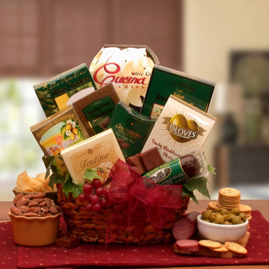 GBDS Vintage Gourmet Gift Basket - Luxury Handcrafted Food Hamper for Elegant Presents