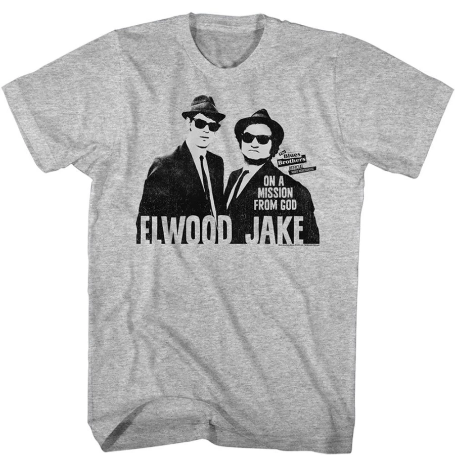 MeTV Custom Brands The Blues Brothers Mission From God T-Shirt - Classic Movie Merchandise