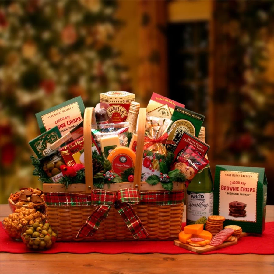 GBDS Premium Holiday Gourmet Gift Basket - Luxury Christmas Food Hamper for Festive Greetings