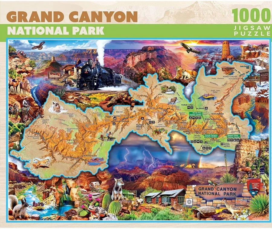 Toynk Grand Canyon 1000-Piece Jigsaw Puzzle for Adults – Scenic National Park Landscape Challenge