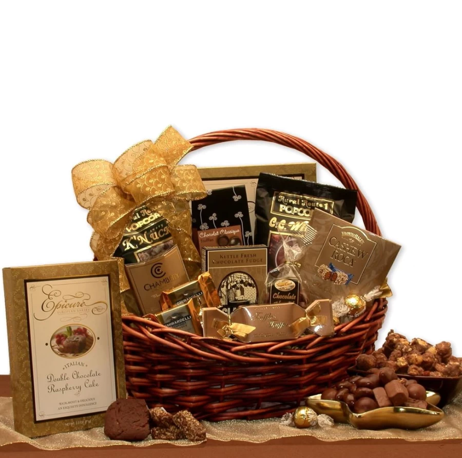 GBDS Premium Chocolate Gourmet Gift Basket - Deluxe Assorted Chocolates Collection for Holidays & Special Occasions