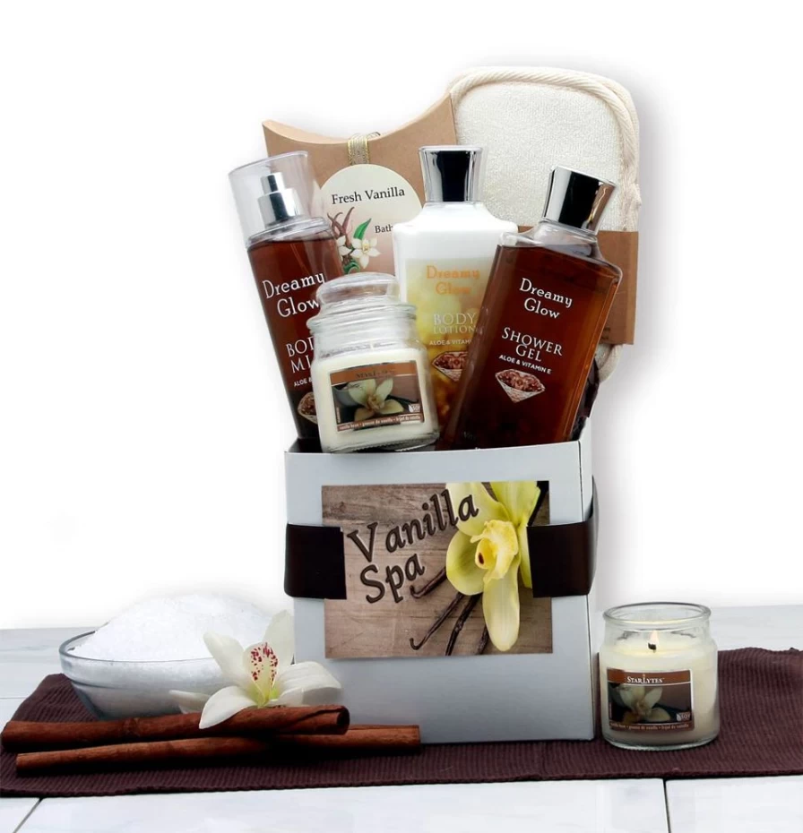 GBDS Vanilla Spa Care Gift Set - Relaxing Aromatherapy Bundle for Self-Care & Pampering