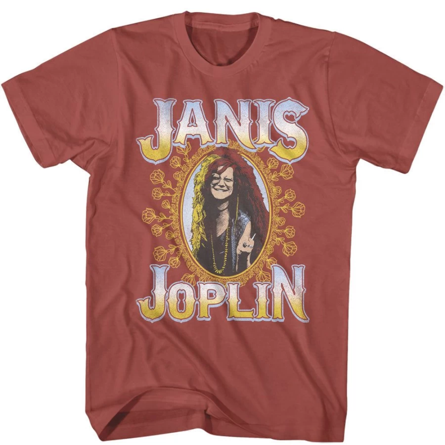 "MeTV Custom Brands Janis Joplin Vintage Floral Frame Poster - Iconic Music Art Print"