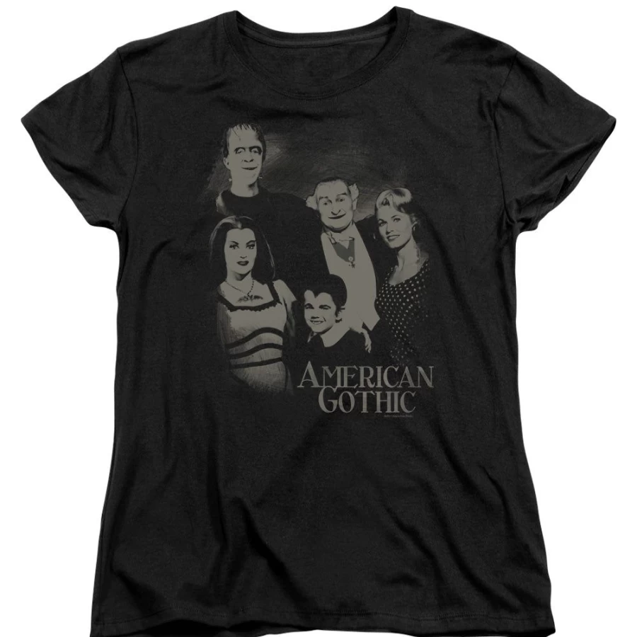 MeTV Custom Classics Munsters American Gothic T-Shirt - Unisex Vintage TV Show Merchandise