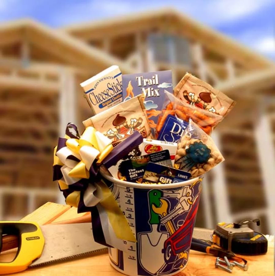 "GBDS Men At Work Gift Basket - Unique Office & Labor Day Gifts for Men"