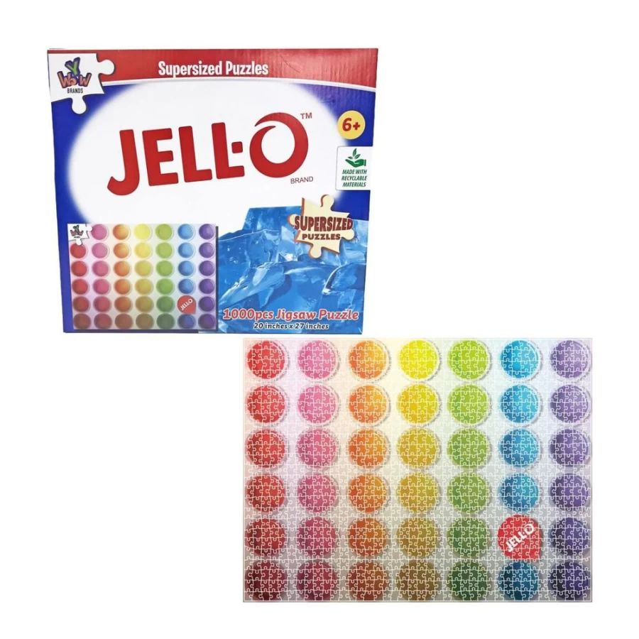 Toynk 1000-Piece Jumbo Jigsaw Puzzle - Giant Jell-O Themed Challenge for Adults & Kids