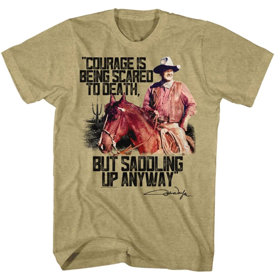 John Wayne - Courage Unisex T-Shirt by MeTV Custom Brands | Vintage Western Inspired Apparel