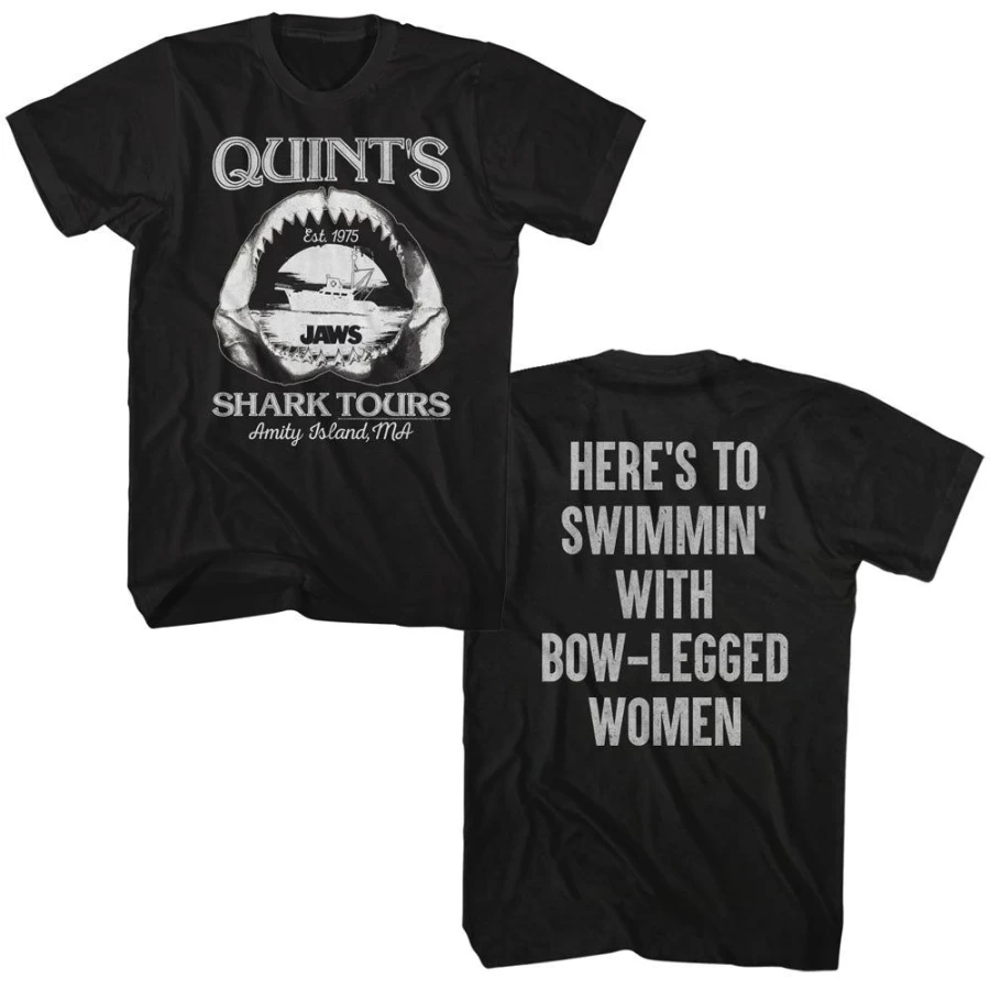 "MeTV Custom Brands Unisex Jaws Quint Quote T-Shirt - Movie Fan Gift"