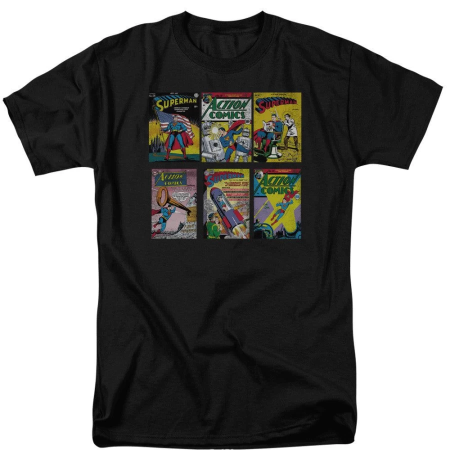 "MeTV Custom Classics Superman Comic Book Covers Collection - Unisex Vintage DC Comics Art"