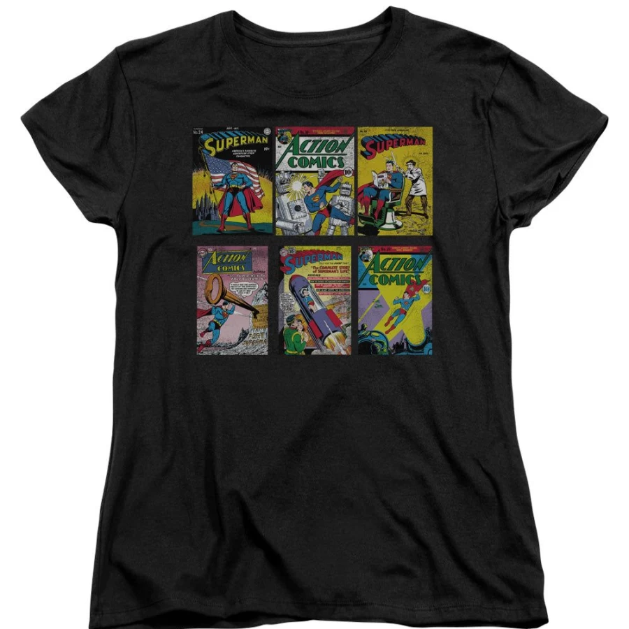 "MeTV Custom Classics Superman Comic Book Covers Collection - Unisex Vintage DC Comics Art"