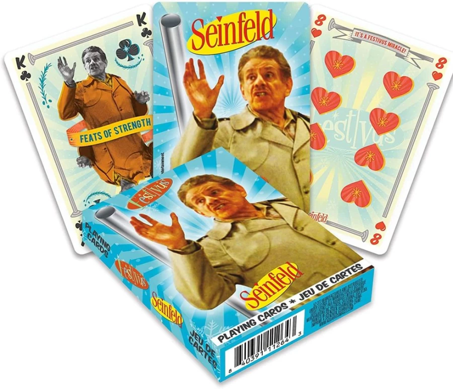 Festivus Themed Seinfeld Playing Cards - 52 Card Deck with 2 Jokers by Toynk | Holiday Gift & Collectible