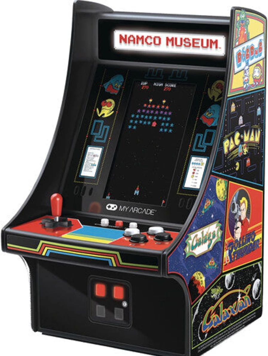 MeTV Entertainment Namco Museum Mini Retro Arcade Machine - 10 Inch Cabinet, My Arcade DGUNL-3226, Classic Gaming Player