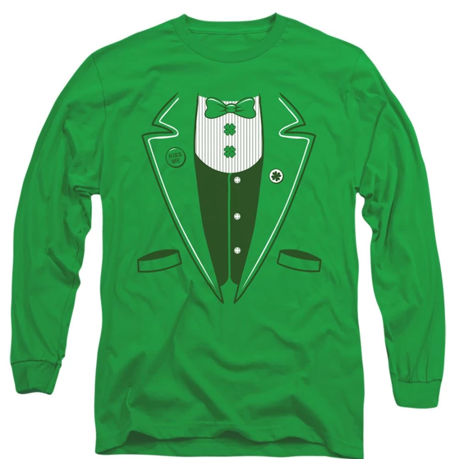 MeTV Custom Classics Unisex Lucky Tuxedo Print Long Sleeve T-Shirt