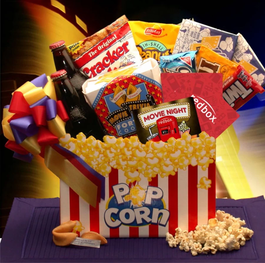 "GBDS Movie Night Gift Box - Includes $10 Redbox Gift Card for Film Lovers"