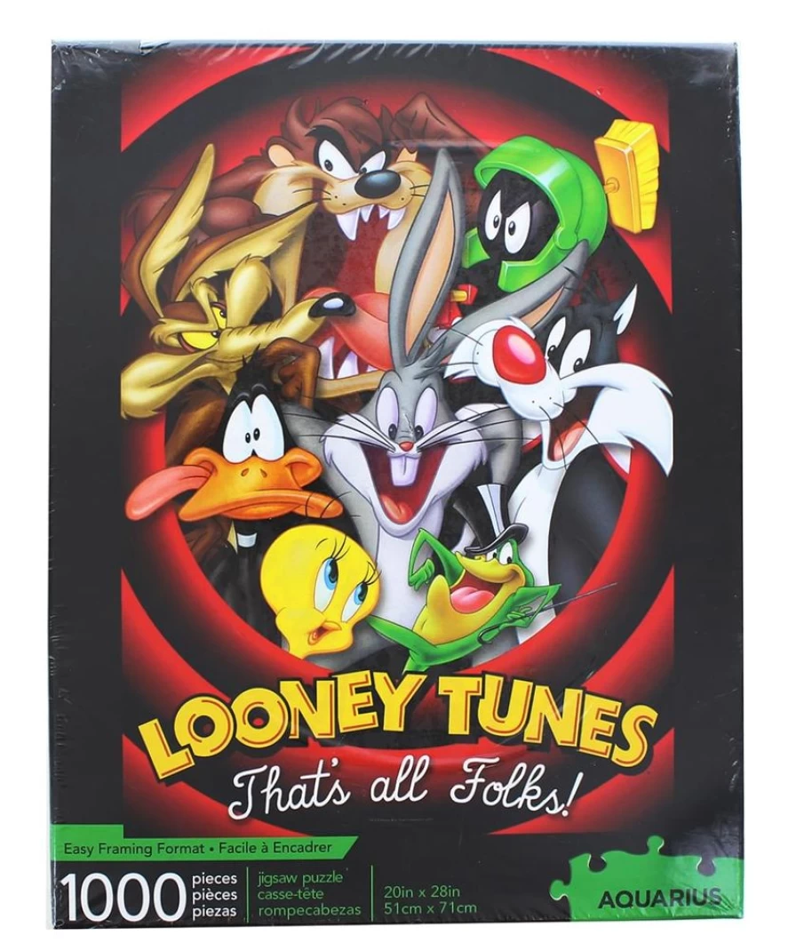 "Toynk Looney Tunes 1000-Piece Jigsaw Puzzle - That's All Folks Collectible Puzzle"
