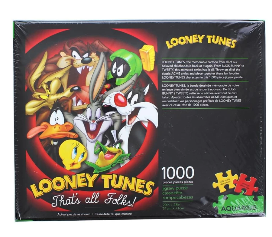 "Toynk Looney Tunes 1000-Piece Jigsaw Puzzle - That's All Folks Collectible Puzzle"