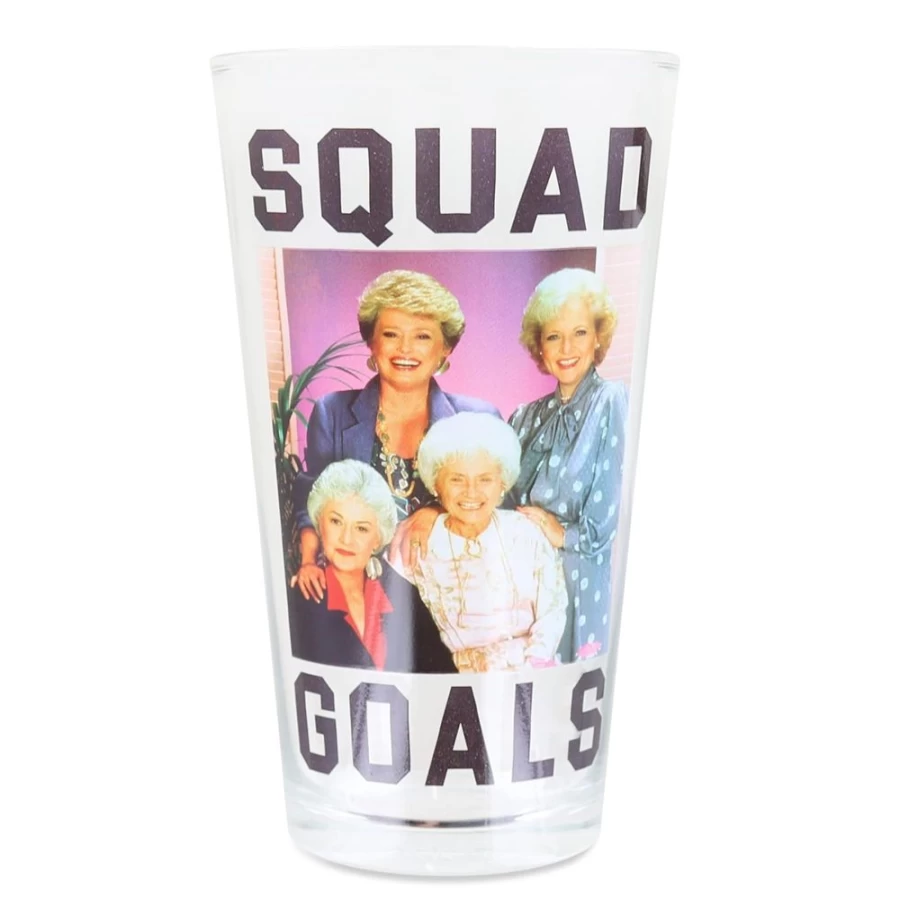 "The Golden Girls 'Squad Goals' 15-Ounce Pint Glass by Toynk | Collectible TV Show Merchandise"