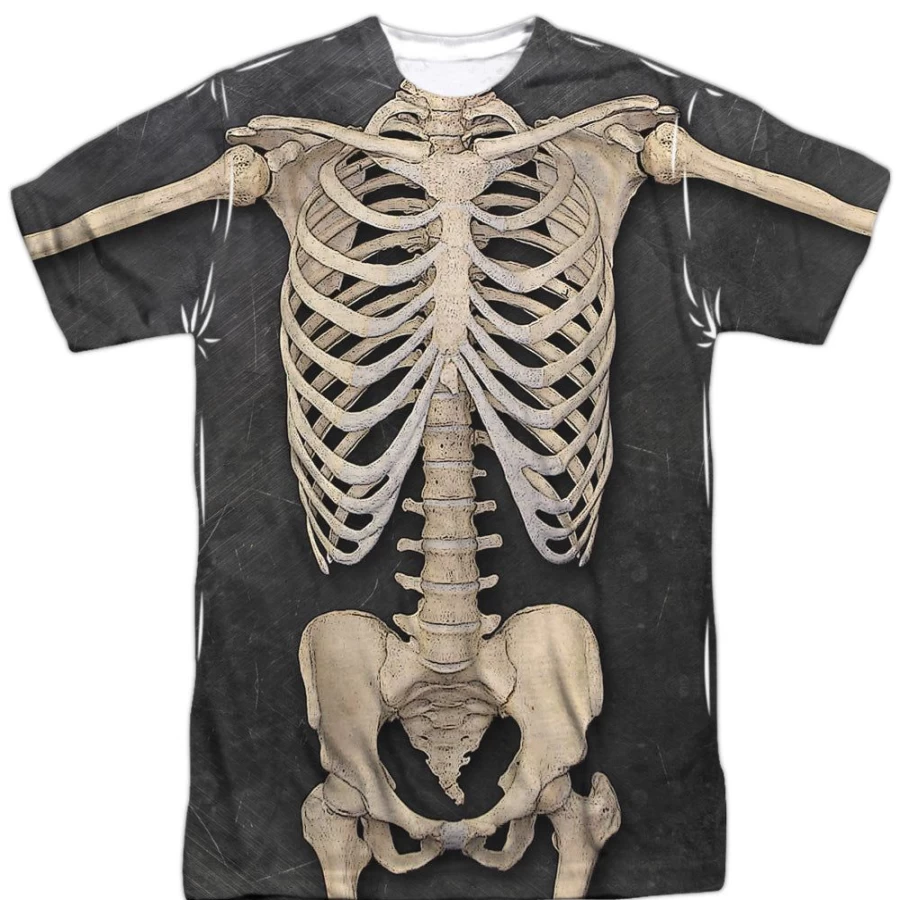 MeTV Custom Classics Unisex Skeleton Costume - Full Body Front & Back Halloween Outfit
