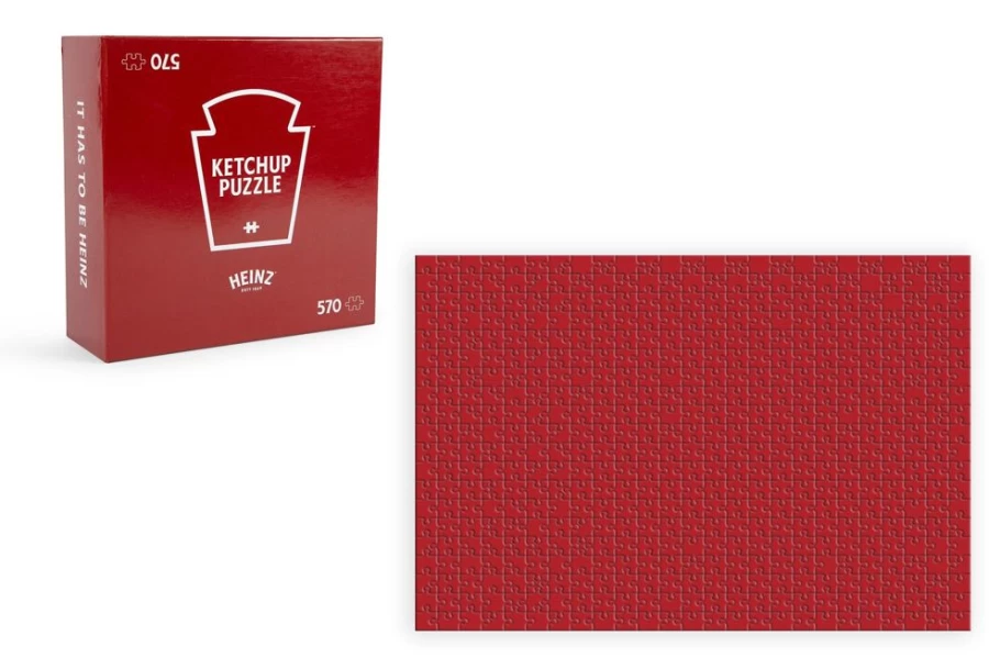 Toynk 570-Piece All-Red Heinz Ketchup Jigsaw Puzzle for Adults & Kids – Fun Food-Themed Brain Teaser