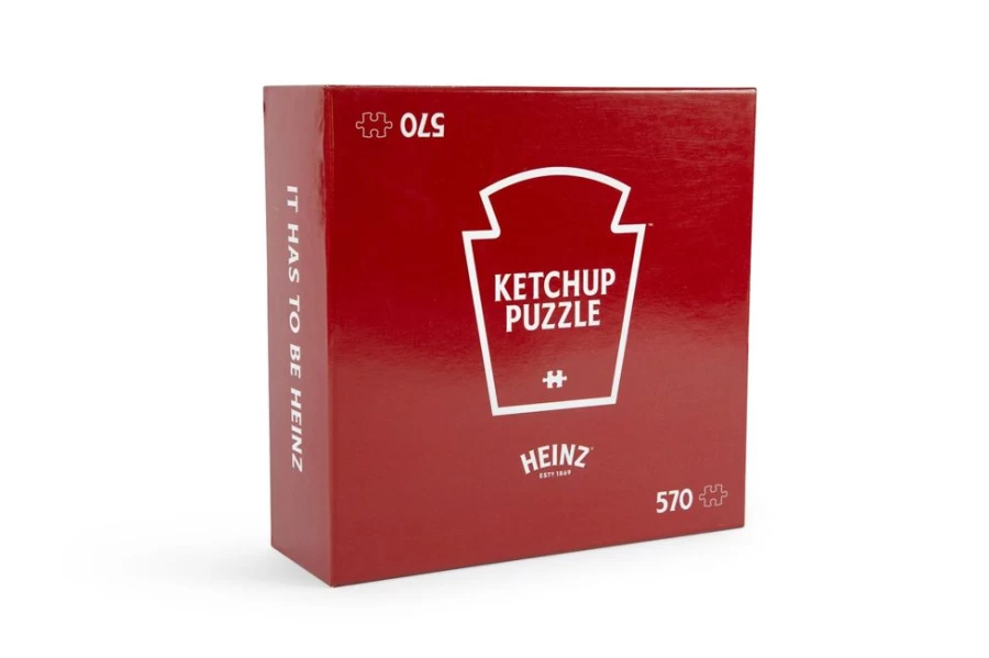 Toynk 570-Piece All-Red Heinz Ketchup Jigsaw Puzzle for Adults & Kids – Fun Food-Themed Brain Teaser