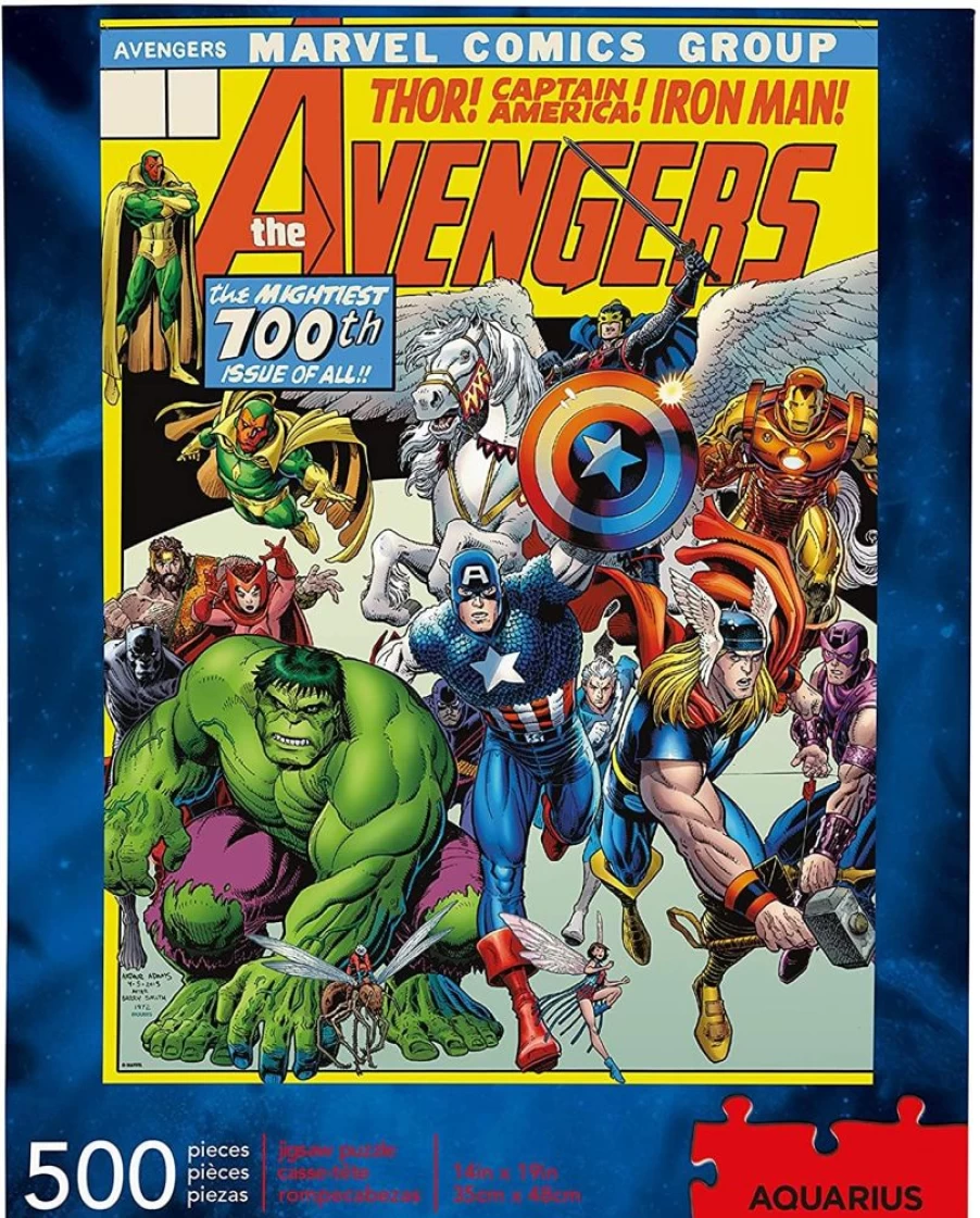 "Toynk Marvel Avengers Comic Cover 500-Piece Jigsaw Puzzle for Adults & Kids – Collectible Superhero Puzzle"