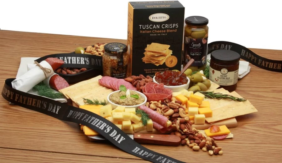 GBDS Father's Day Gourmet Meat & Cheese Charcuterie Gift Board for Dad