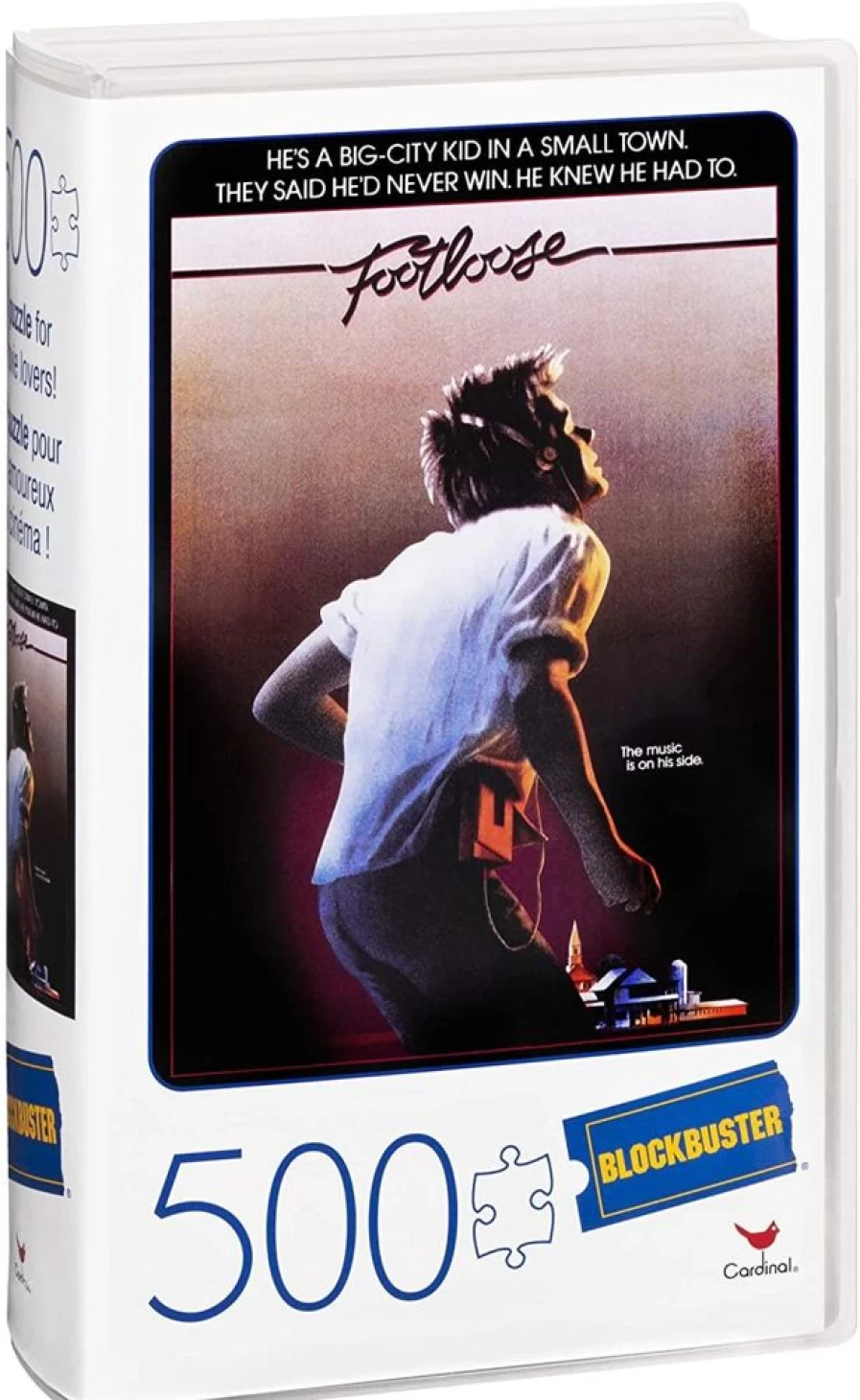 Toynk Footloose 500-Piece Jigsaw Puzzle in Plastic VHS Video Case - Collectible Movie Puzzle for Adults & Teens