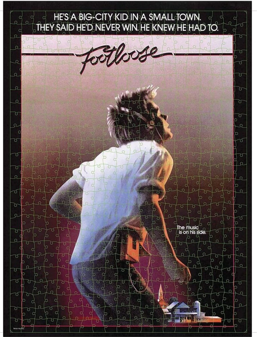 Toynk Footloose 500-Piece Jigsaw Puzzle in Plastic VHS Video Case - Collectible Movie Puzzle for Adults & Teens