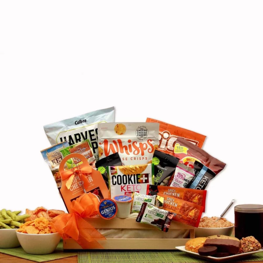 GBDS Keto Gourmet Gift Basket - Low Carb, High Fat Deluxe Snack Box for Ketogenic Diet Lovers