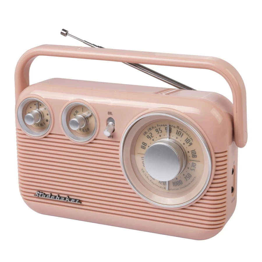 "Studebaker Vintage 80's Portable AM/FM Radio - Retro Style Wireless Transistor Radio"