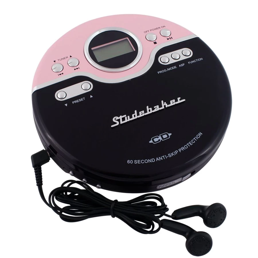 Studebaker Vintage Portable CD Player with FM Radio and Jogging Feature