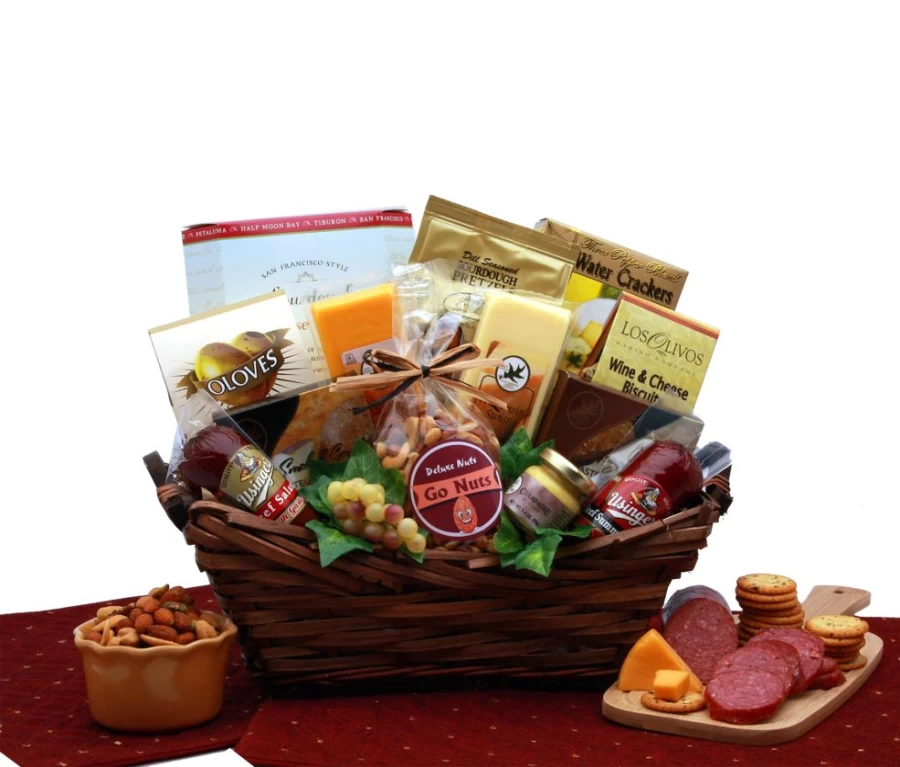 "GBDS Premium Gourmet Gift Basket - Deluxe Food & Treats Collection for Holidays & Special Occasions"