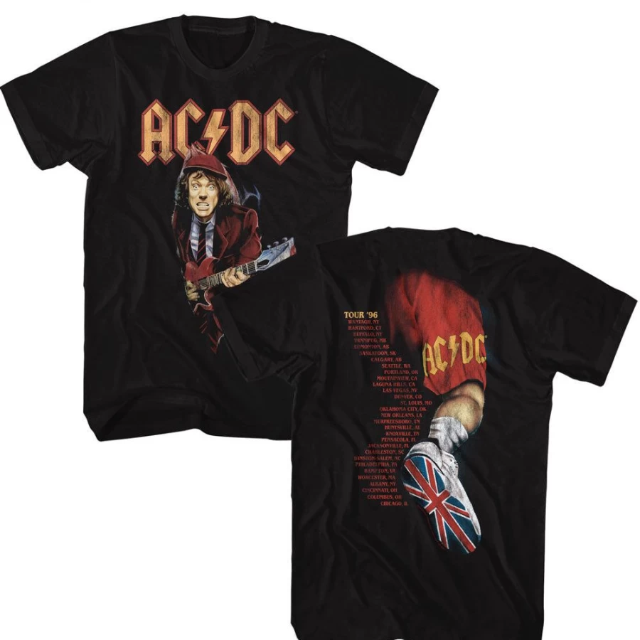 MeTV Custom Brands AC/DC Tour '96 Vintage T-Shirt (Front & Back Design)