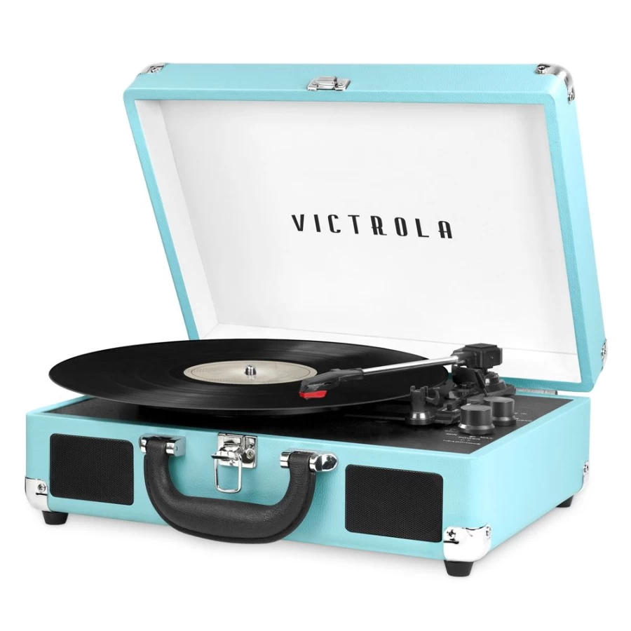 Victrola Journey Portable Bluetooth Suitcase Turntable with 3-Speed Belt Drive & Built-in Speakers - Vintage Record Player for Vinyl Lovers